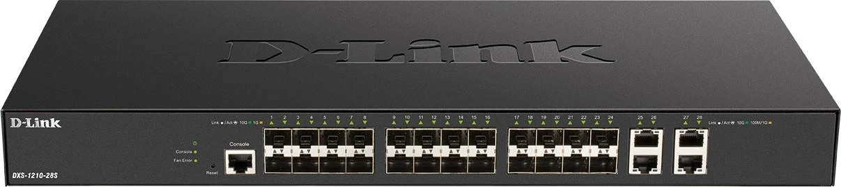 Šakotuvas D-LINK DXS-1210-28S 10 Gigabit Ethernet išmanieji valdomi jungikliai | D-Link | Gigabit Ethernet Smart Managed Switch | DXS-1210-28S | Tvarkoma L2 | Montuojamas ant stovo