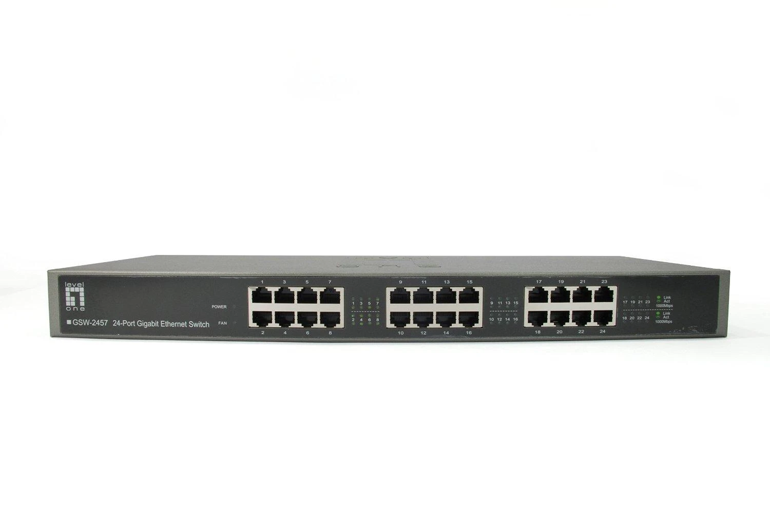 Šakotuvas Level One Lenovo LevelOne GSW-2457 tinklo komutatorius Ne-valdomas Gigabit Ethernet (10/100/1000) Juoda