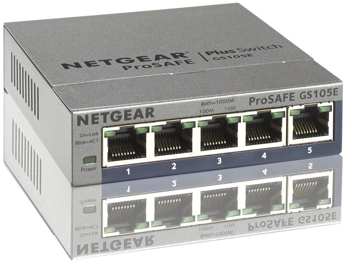 Šakotuvas Netatmo Netgear Switch GS105E žiniatinklio valdymas, stalinis kompiuteris, 1 Gbps (RJ-45) jungtys kiekis 5, maitinimo tipas išorinis