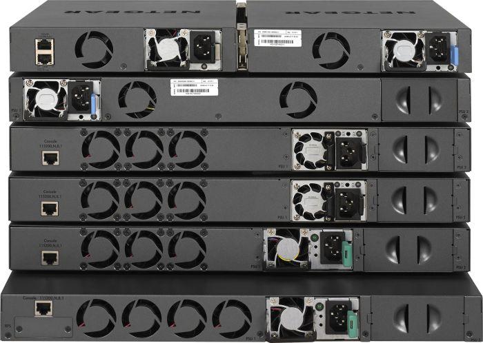 Šakotuvas Netgear M4300-52G-PoE+ 1000W PSU Valdomas L2/L3/L4 Gigabit Ethernet (10/100/1000) Juoda 1U Maitinimas per Eternetą (PoE)