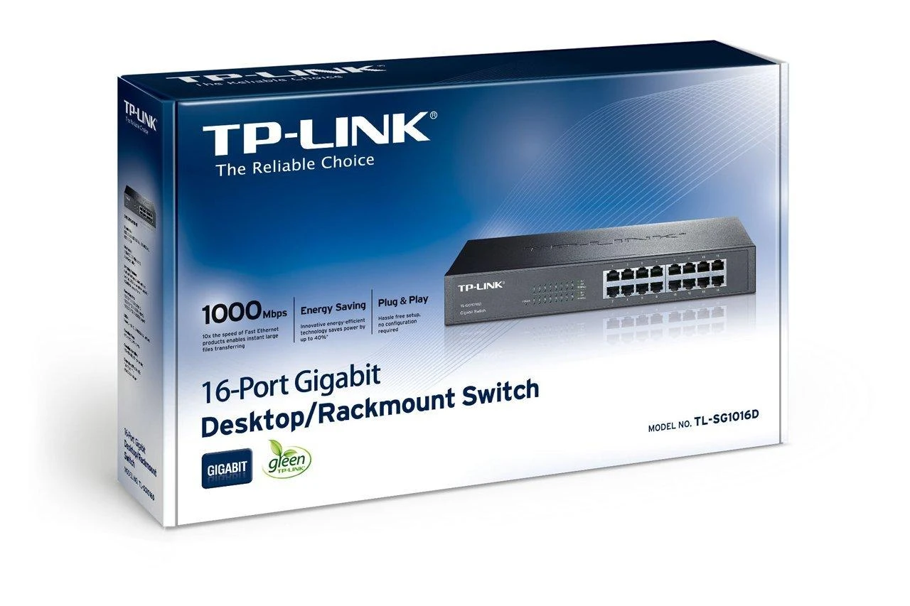 Šakotuvas TP-LINK 16 port Gigab. ECO-Switch 19in