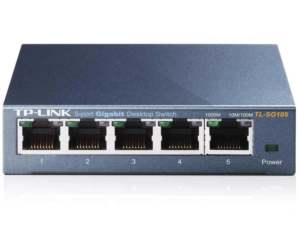 Šakotuvas Komutatorius TP-LINK, 5-port, metalinis korpusas, juodas / TL-SG105