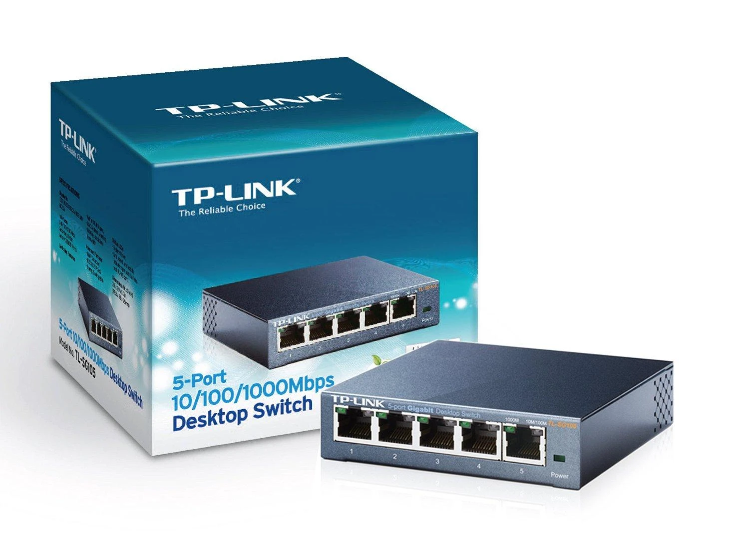 Šakotuvas Komutatorius TP-LINK, 5-port, metalinis korpusas, juodas / TL-SG105