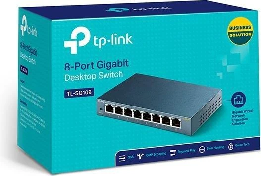 Šakotuvas TP-LINK TP-LINK komutatorius TL-SG108 TLSG108 (TL-SG108)