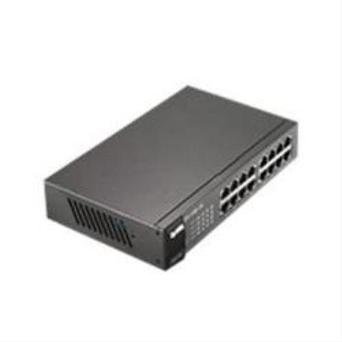 „Zyxel GS1100-16/16-port 10/100/1000Mbps Gigabit Ethernet“ komutatorius, be ventiliatoriaus, 802.3az (Žalias), darbalaukio