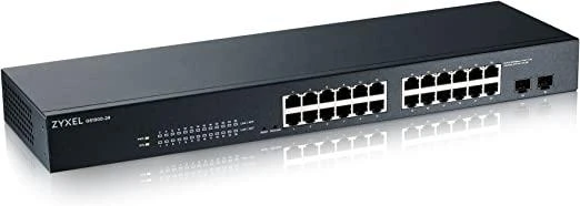 Šakotuvas ZYXEL GS1900-24 V2, 24-PORT GBE L2 SMART SWITCH, RACKMOUNT, FANLESS (5Y WARRANTY)