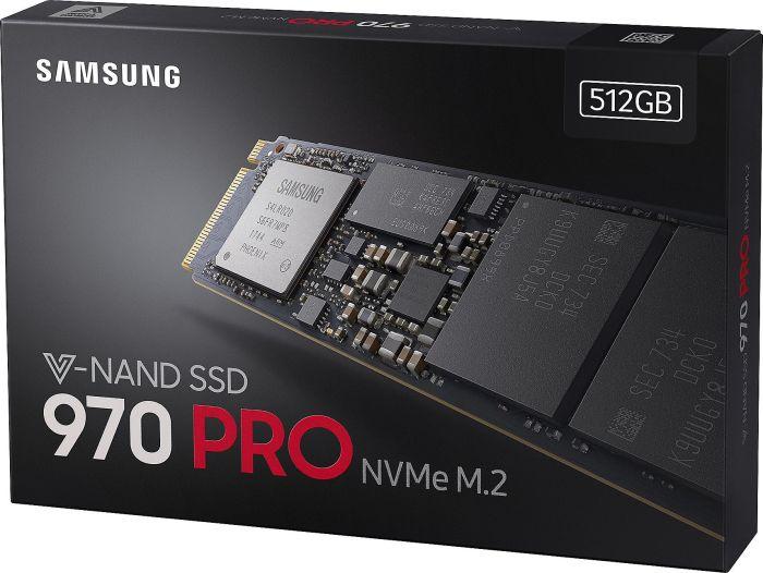 SSD|SAMSUNG|970 Pro|512GB|M.2|PCIE|NVMe|Rašymo greitis 2300 MBytes /  sec|Skaitymo greitis 3500 MBytes / sec|MTBF 1500000 hours|MZ-V7P512BW |  Varle.lt