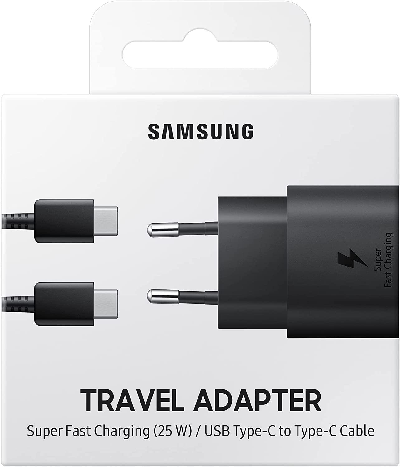 Samsung TA800XBE Travel Greitas įkroviklis Type-C į Type-C 25W, 1m (Juodas)