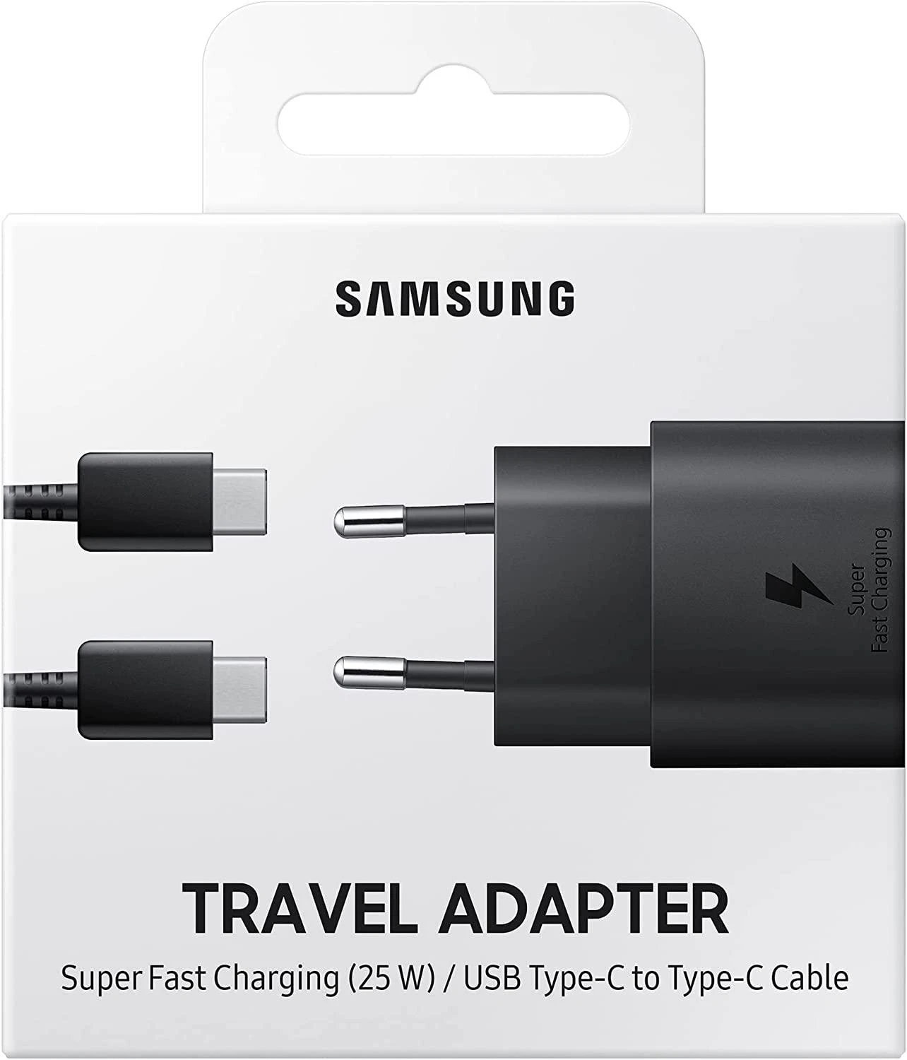 Samsung TA800XBE Travel Greitas įkroviklis Type-C į Type-C 25W, 1m (Juodas)