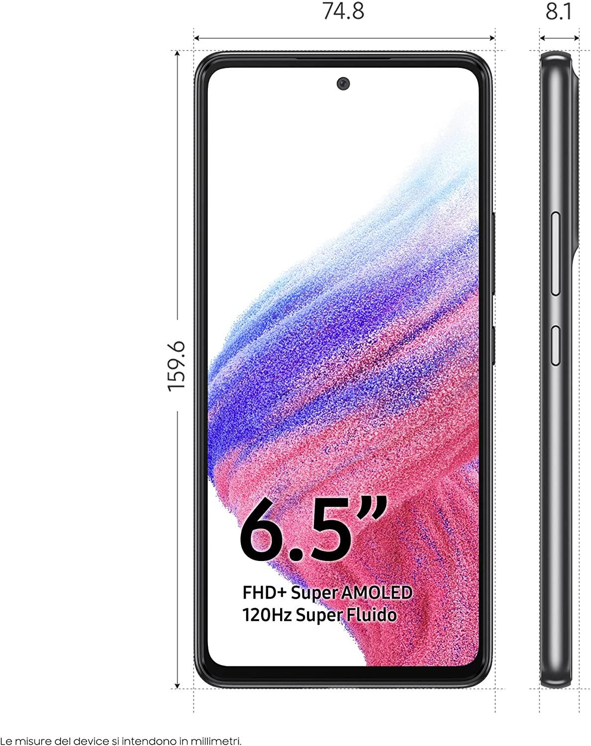 Samsung Tel. A536B Galaxy A53 5G 6 / 128GB DS Juodas, modelis - SM