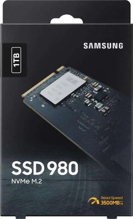 Vidinė kompiuterio atmintis SSD SAMSUNG 980/1TB/M.2/NVMe/PCIe 3.0/Skaitymo greitis 3.500 MB/s/Rašymo greitis 3.000MB/s