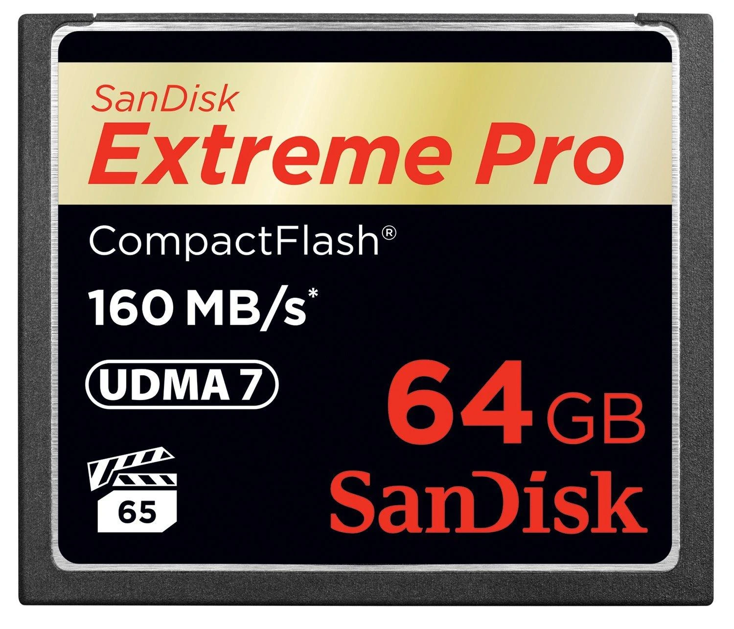 Atminties kortelė SanDisk Extreme Pro CF 160MB/s 64GB VPG 65, UDMA 7; EAN: 619659102463