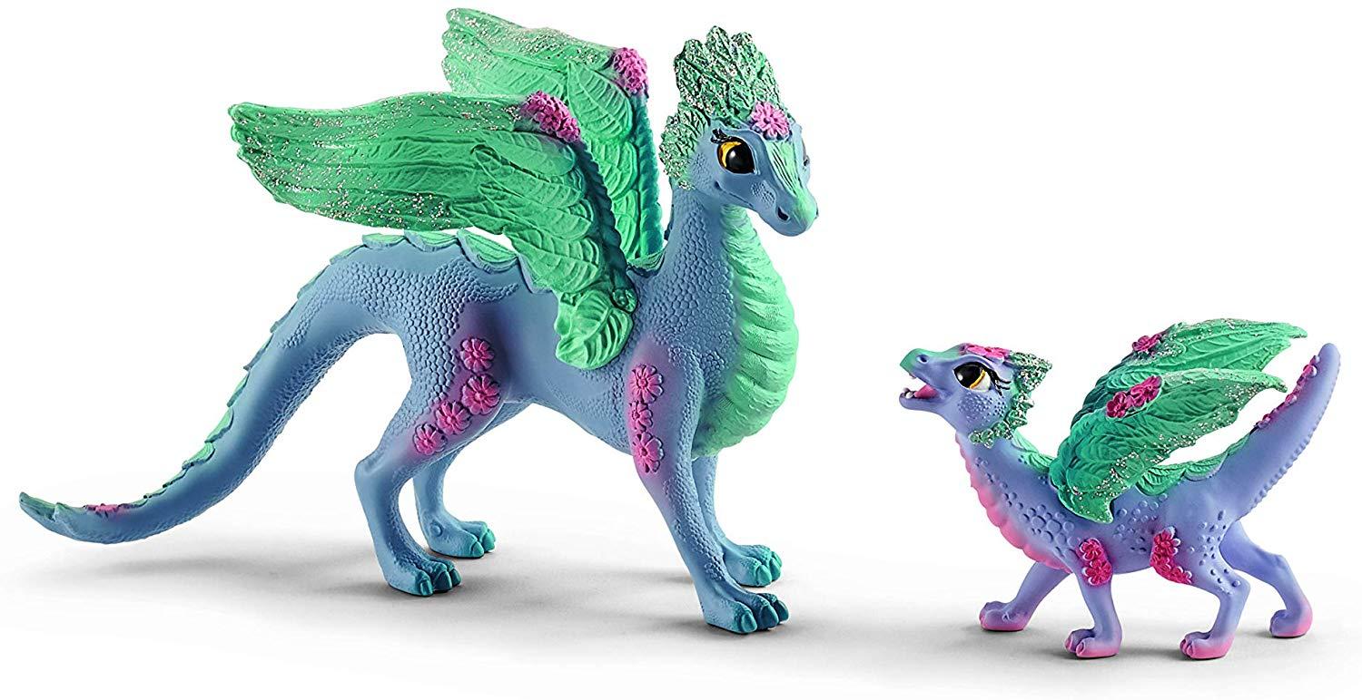 Schleich figūrėlė BAYALA Žiedų drakonė su jaunikliu