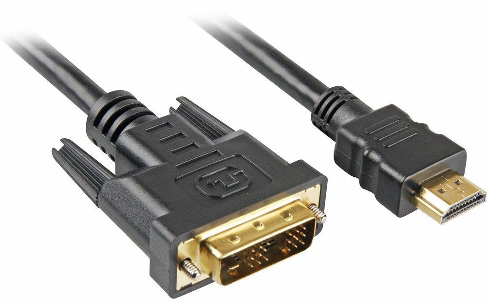 Sharkoon Adapterkabel HDMI > DVI (juodas, 5 Meter, Single Link, 18+1)