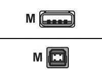 Sharkoon USB 2.0 Kabelis, USB-A Stecker > USB-B Stecker (juodas, 5,0 Meter)
