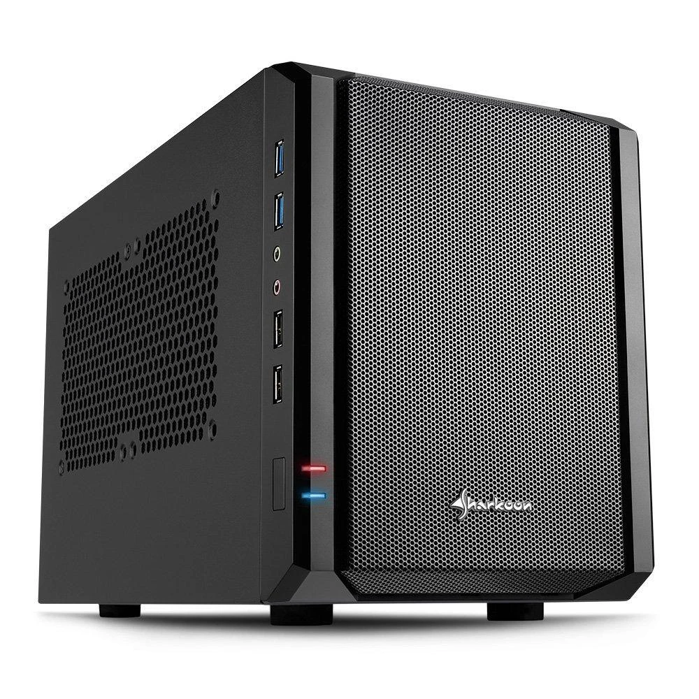 Sharkoon QB One Juodas - Midi/Minitower ITX, Mini-ITX 3,5 - PC-/Server įkroviklis Khler - USB, USB 2.0, USB 3.0