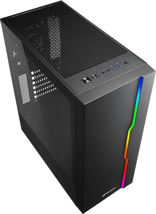Midi Sharkoon RGB Slider baltas