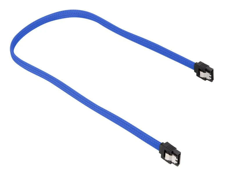 Sharkoon Sata III Kabelis sleeve (blau, 30 cm)
