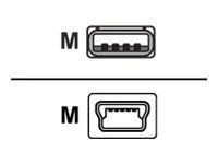 Sharkoon USB 2.0 Kabelis, USB-A Stecker > Mini-USB Stecker (juodas, 2,0 Meter, doppelt geschirmt)