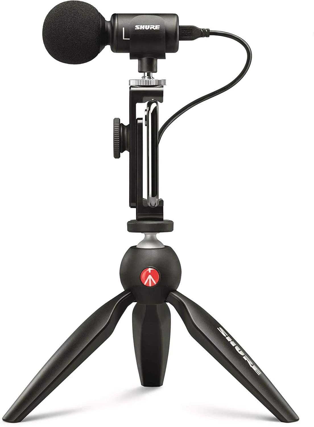 Shure Motiv MV88+DIG mikrofonas, juodas
