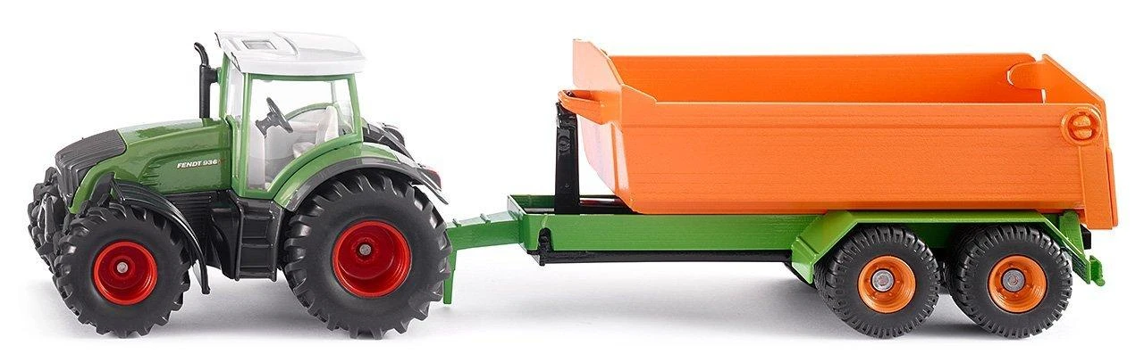 Siku Fendt traktorius su priekaba su jungtimi