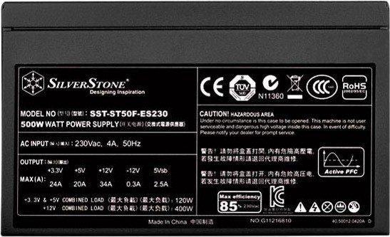 SilverStone SST-ST50F-ES230 v 2.0 500 W, 456 W