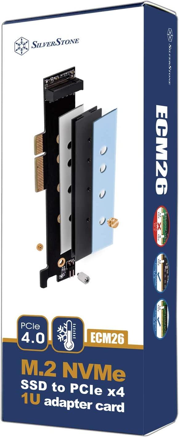 „SilverStone SST-ECM26-V2 M.2“ prievadas (M-Key) PCIe 4.0 x 4 sąsajoje