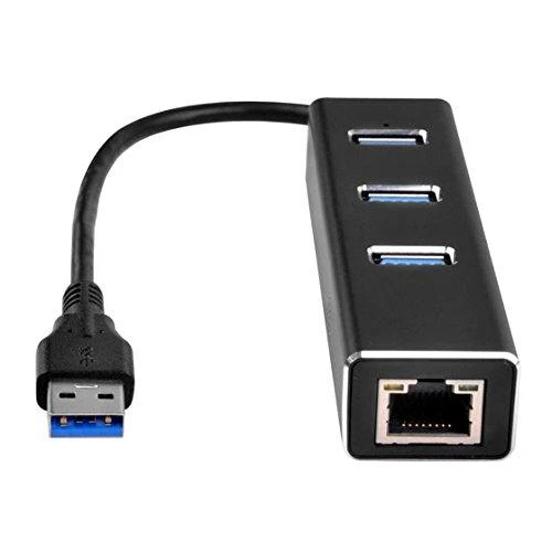 SilverStone EP04 3 prievadų USB ir Gigabit Ethernet šakotuvas juodas