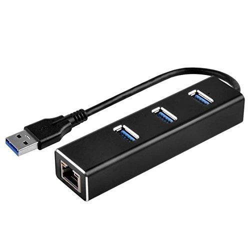 SilverStone EP04 3 prievadų USB ir Gigabit Ethernet šakotuvas juodas