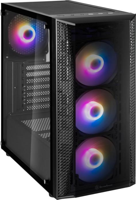 „SilverStone Fara B1 Pro Midi–Tower“, ARGB, grūdintas stiklas – juoda