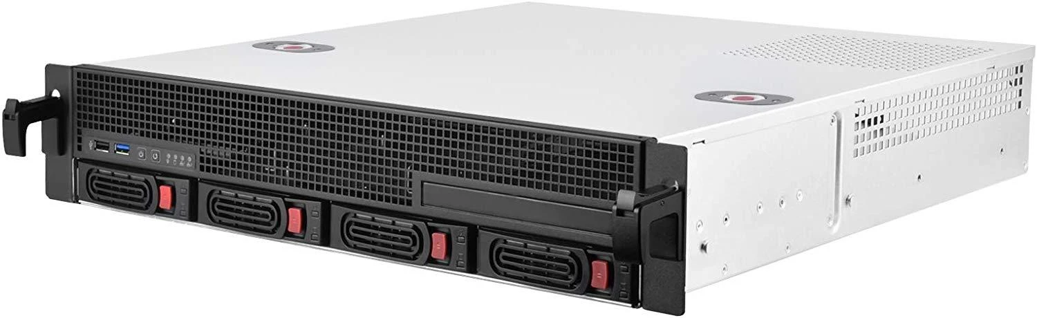 Serveris SilverStone RM21–304 Rackmount Serverio korpusas, 2U, Micro–ATX – juoda