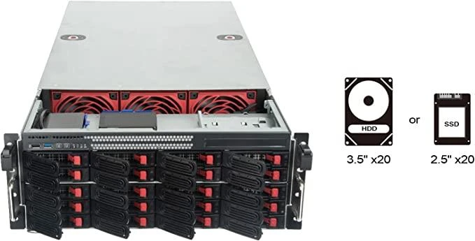 Rackmount „SilverStone SST–RM43–320–RS“ stovo montuojamas serveris