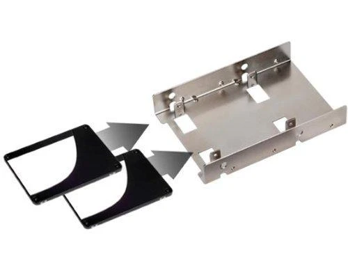 „SilverStone SST-SDP08“ lizdo keitiklis iš 3,5 į 2 x 2,5 colio