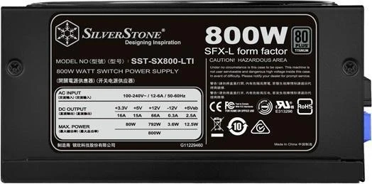 SilverStone SST-SX800-LTI v1.2 80 PLUS Titanium, modular - 800 Watt