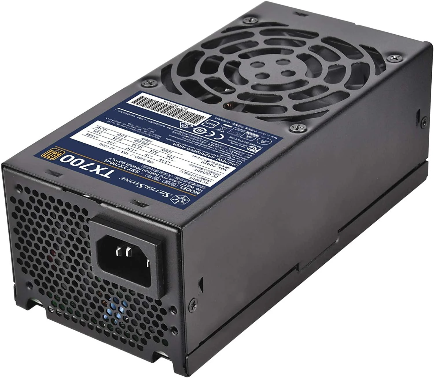 „SilverStone SST-TX700-G TFX“ maitinimo šaltinis, 80 PLUS auksinis - 700 vatų