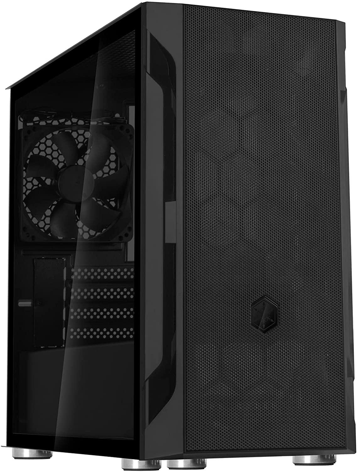 „SilverStone Fara H1M“, grūdintas stiklas – juoda