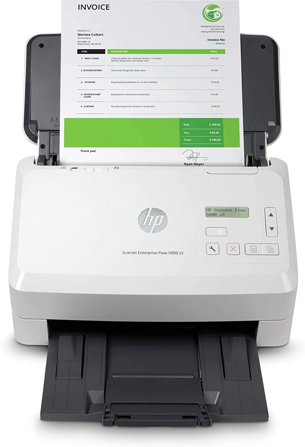 Hewlett Packard (HP) Skeneris HP Scanjet Enterprise Flow 5000 s5 lapų tiekimo skaitytuvas
