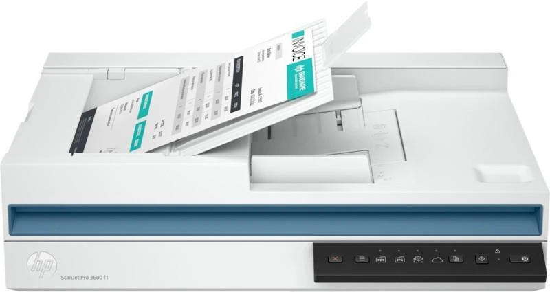 Skeneris Hewlett Packard (HP) „HP ScanJet Pro 3600 f1“ skaitytuvas – A4 spalvotas 600 dpi, plokščias nuskaitymas, automatinis dokumentų tiektuvas, automatinis dvipusis, OCR / nuskaitymas į tekstą, 30 ppm, 4000 puslapių per dieną