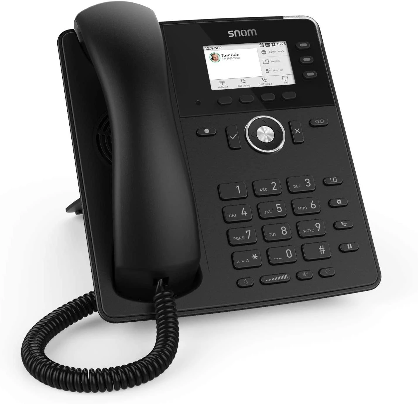 Carruzzo Snom Tischtelefon D717 IP telefonas Juoda 3 linijos TFT