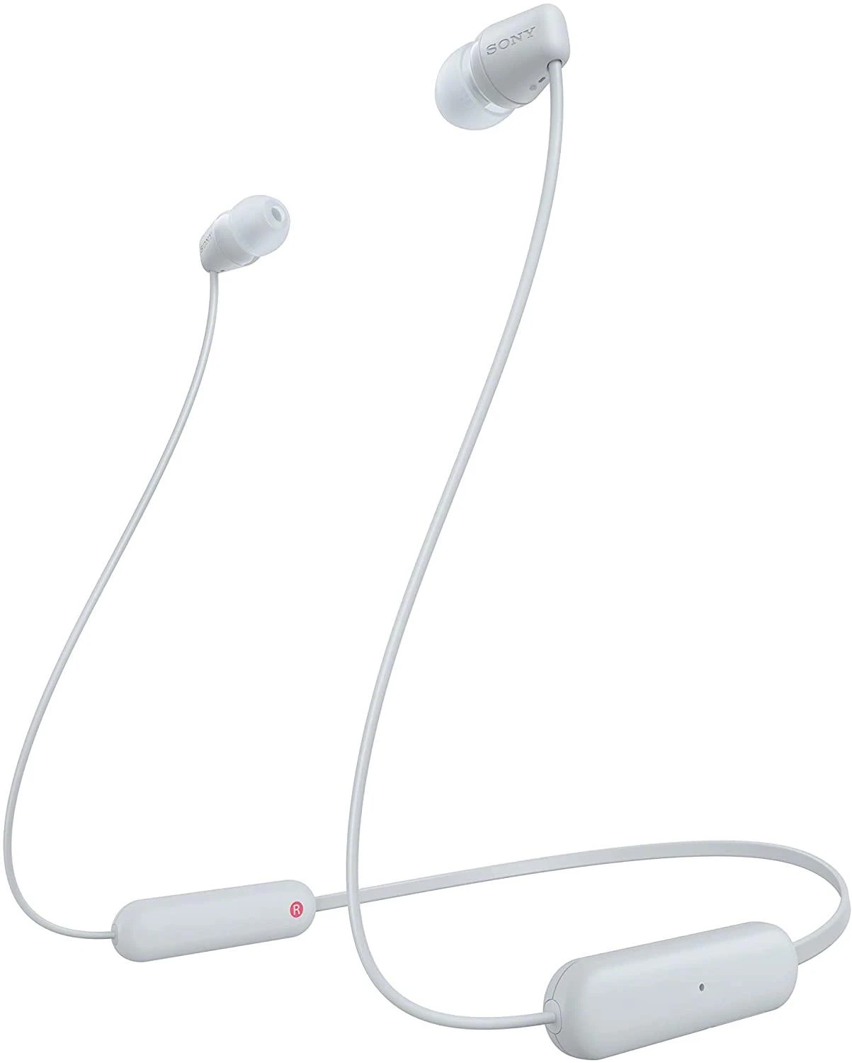 Belaidės į ausį įdedamos ausinės Sony WI-C100, Baltos