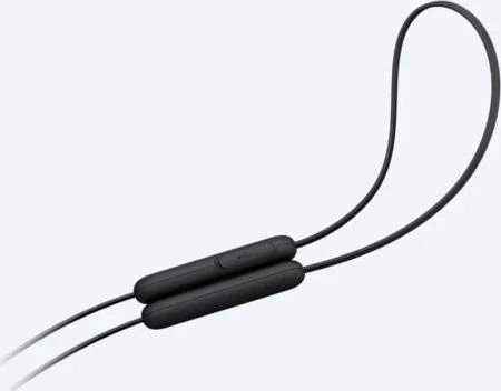 Belaidės į ausį įdedamos ausinės Sony WI-C310B su mikrofonu, Juodos