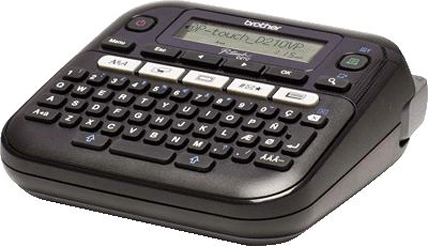 Etiketės spausdintuvas - Brother P-touch D210VP Terminis perdavimas, QWERTZ klaviatūra, 12mm