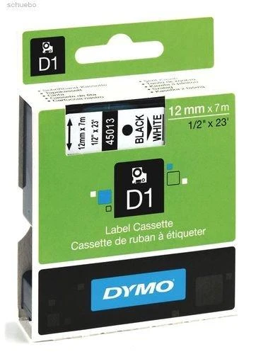DYMO D1 Juostelė 9mm x 7m / raudonas ant baltos (40915 / S0720700)