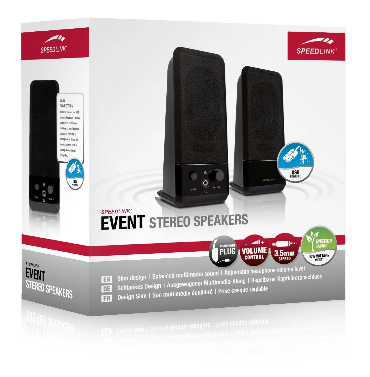 Kompiuterio kolonėlės „Speedlink“ – „Event“ USB maitinami stereo kompiuterio garsiakalbiai