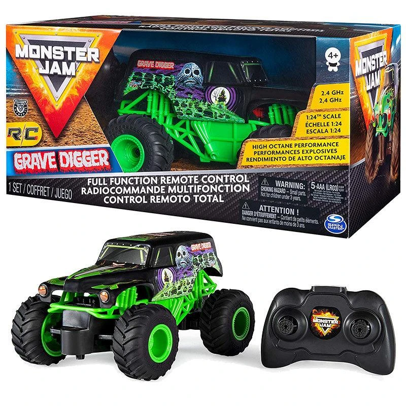 Spin Master MONSTER JAM visureigis RC 1:24 Grave Digger, 6044955
