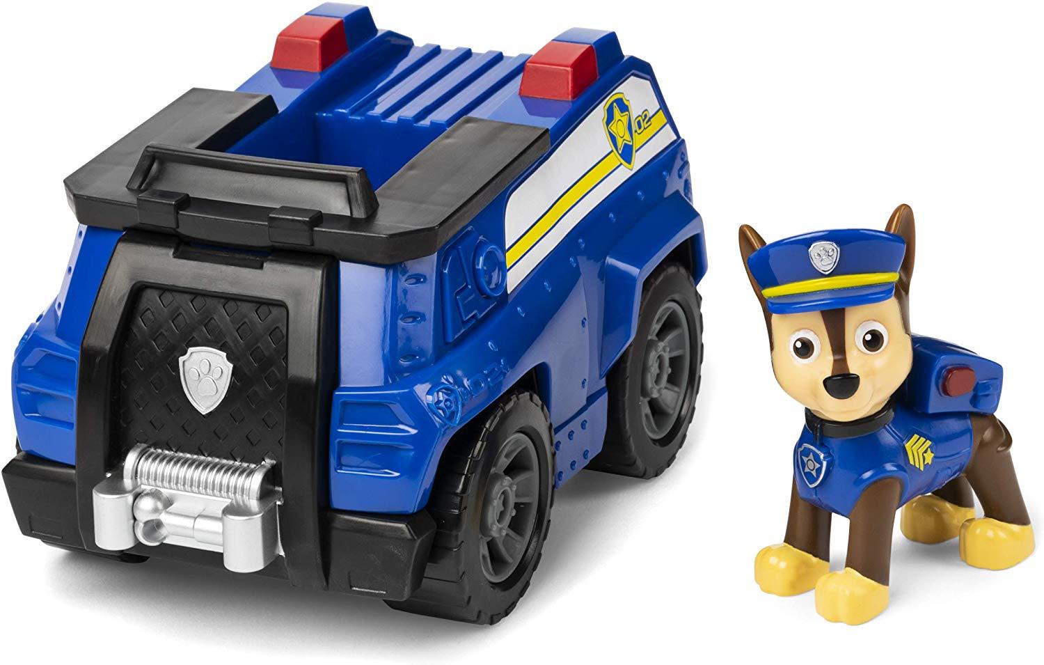 Spin Master PAW PATROL CHASE TRANSPORTO PRIEMONĖS POLICIJOS AUTOMOBILIS + FIGURE PAGRINDINIS AUTOMOBILIŲ AUTOMOBILIS