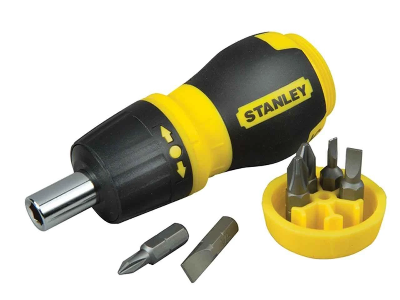 STANLEY WKRĘTAK MULTIBIT Z/G KRÓTKI + 7KOŃCÓWEK