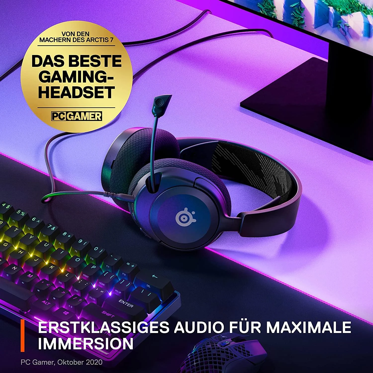 Ausinės žaidimams Arctis Nova 1 Over-Ear, Su mikrofonu, Juodos spalvos