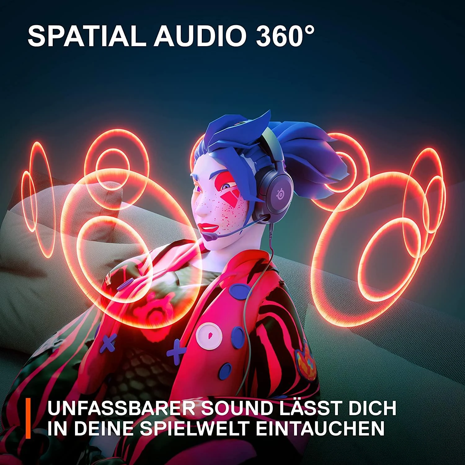 Ausinės žaidimams su mikrofonu SteelSeries Arctis Nova 1P Over-Ear, Juodos spalvos
