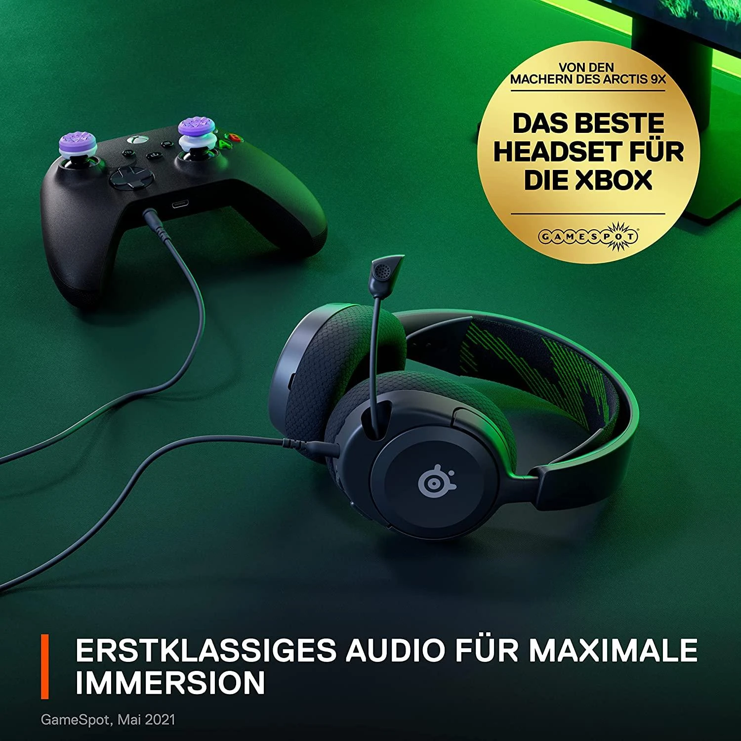 Ausinės žaidimams su mikrofonu SteelSeries Arctis Nova 1X Over-Ear, Juodos spalvos